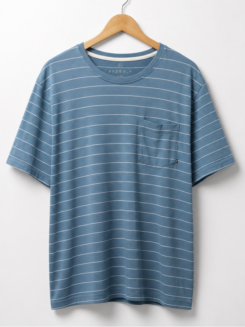 Free Fly Apparel Striped Bamboo Flex Pocket Tee Mens Size 2XL